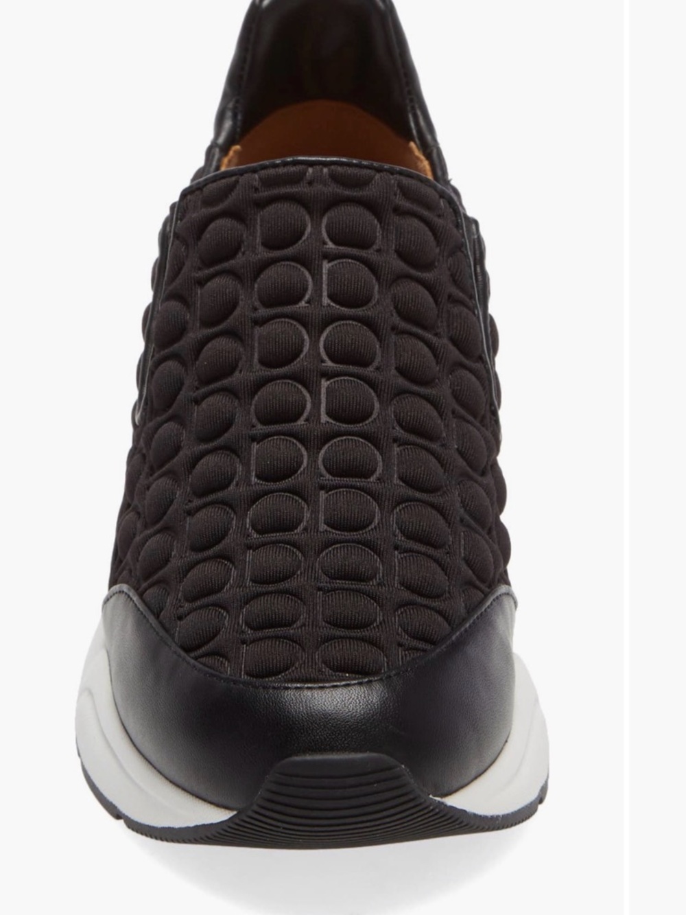 Paolo Black Quilted nwt  Slip-On Sneaker 9.5